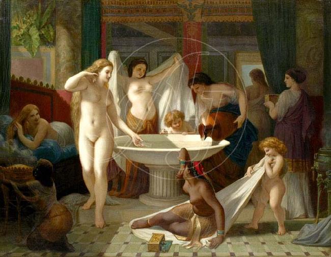 Henri-Pierre Picou Young women bathing. oil painting picture